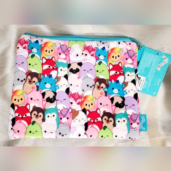 🥰NWT🥰 Squishmallows Bundle Plush Pouch with Squishmallows Bag Clip "Oha" - Picture 3 of 12